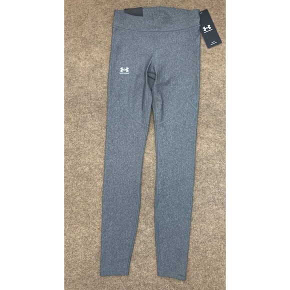 Under Armour Leggings Womens XS HeatGear Full Length Athleisure Gym Running Grey - Picture 1 of 10